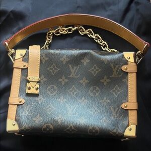 Louis Vuitton Black and Brown Monogram Shoulder Bag